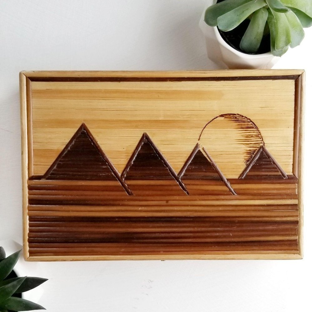 SOLD Vintage Wooden Southwestern Folk Art  Box